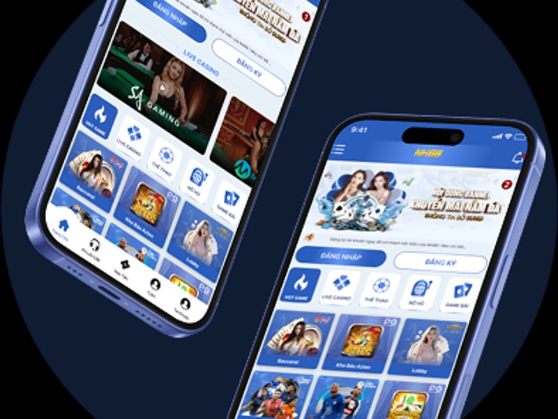 Điện thoại di động hiển thị giao diện ứng dụng cá cược thể thao 77bet game