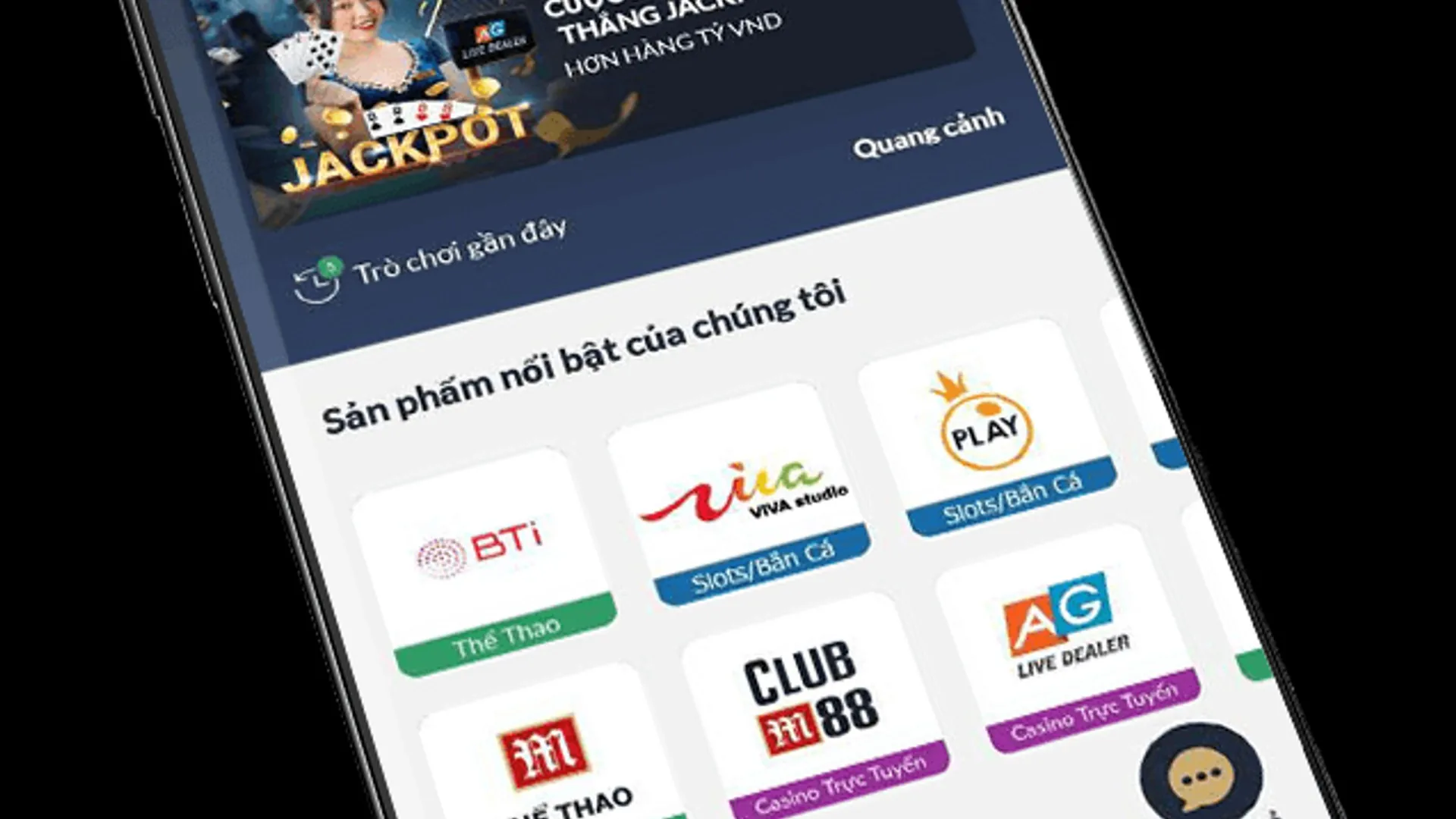 Giao diện ứng dụng 77bet game trên điện thoại